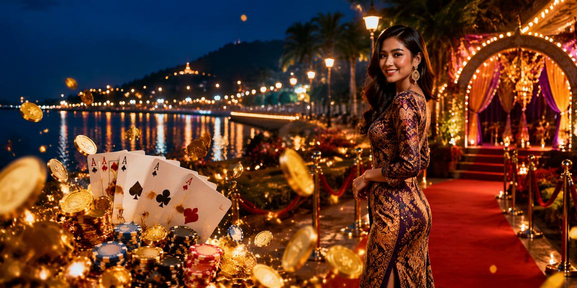Pemain menikmati permainan poker meja dalam talian di Kuantan dengan motif batik